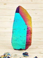 Large Titanium Aura Quartz Point