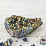 Titanium Aura Quartz Cluster
