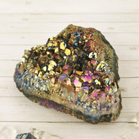 Titanium Aura Quartz Cluster