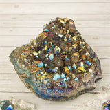 Titanium Aura Quartz Cluster