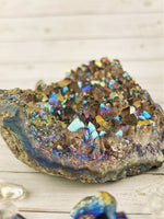 Titanium Aura Quartz Cluster