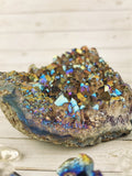 Titanium Aura Quartz Cluster