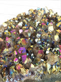 Titanium Aura Quartz Cluster