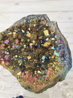 Titanium Aura Quartz Cluster