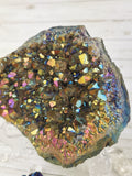 Titanium Aura Quartz Cluster
