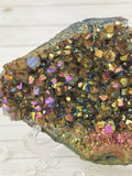 Titanium Aura Quartz Cluster