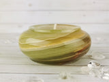 Round Green Onyx Candle Holders <3