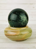 Round Green Onyx Candle Holders <3