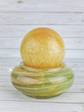 Round Green Onyx Candle Holders <3