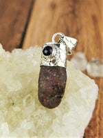 Raw Ruby & Amethyst Pendant