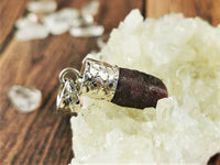 Raw Ruby & Amethyst Pendant