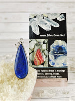 Long Teardrop Lapis Pendant