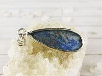 Long Teardrop Lapis Pendant