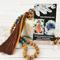 Sandalwood, Magnesite & Jasper Mala