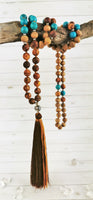 Sandalwood, Magnesite & Jasper Mala