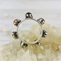 Multi Gem Chakra Meditation Ring Size 7