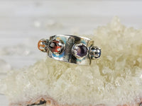 Multi Gem Chakra Meditation Ring Size 7