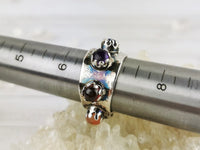 Multi Gem Chakra Meditation Ring Size 7