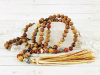 Sandalwood & Mookaite Jasper Mala