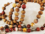 Sandalwood & Mookaite Jasper Mala