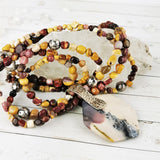 Three Strand Mookaite Jasper Necklackes