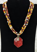 Three Strand Mookaite Jasper Necklackes