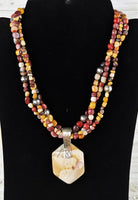 Three Strand Mookaite Jasper Necklackes