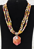 Three Strand Mookaite Jasper Necklackes