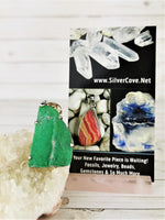 Faceted Peridot and Raw Variscite Pendant