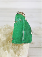 Faceted Peridot and Raw Variscite Pendant