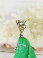 Faceted Peridot and Raw Variscite Pendant