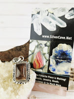 Rectangle Copper Rutile Quartz Pendant