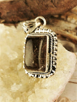 Rectangle Copper Rutile Quartz Pendant