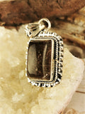 Rectangle Copper Rutile Quartz Pendant