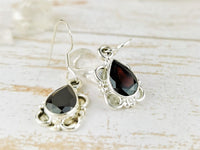 Faceted Garnet Earrings