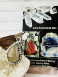 Curved Teardrop Rutilated Quartz Pendant