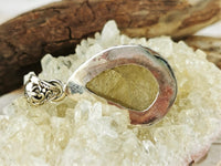 Curved Teardrop Rutilated Quartz Pendant