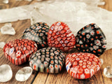 Glass Hearts with Flower Motif <3
