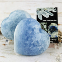 Large Blue Calcite Hearts