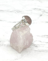 Rose Quartz Ring (Size 8 Adjustable)