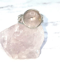 Rose Quartz Ring (Size 8 Adjustable)