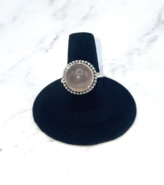 Rose Quartz Ring (Size 8.75)