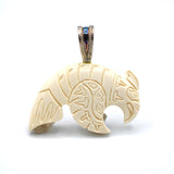 Yukon Mammoth Ivory Pendant in Sterling Silver