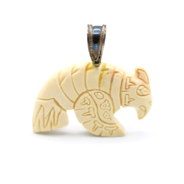 Yukon Mammoth Ivory Pendant in Sterling Silver