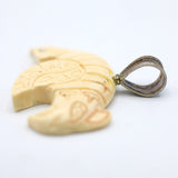 Yukon Mammoth Ivory Pendant in Sterling Silver