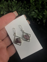 Pink Tourmaline in Sterling Silver Earrings (3.2 g)