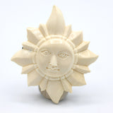 Yukon Mammoth Ivory Sun Pendant in Sterling Silver