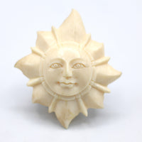 Yukon Mammoth Ivory Sun Pendant in Sterling Silver