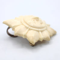 Yukon Mammoth Ivory Sun Pendant in Sterling Silver