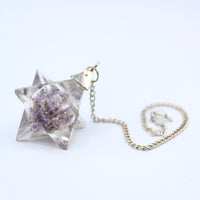 Amethyst Orgonite Merkaba Pendulum
